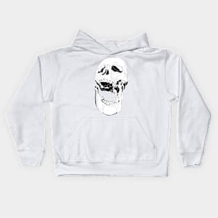 Black Skull - Unclench Your Jaw Teeth Kids Hoodie